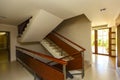 Stairs between floors in a multi-storey luxury residential building