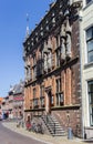 Stairs in front of the historic town hall building in Kampen Royalty Free Stock Photo