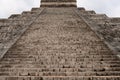 The stairs on the front of the Kukulcan Pyramid, El Castillo, The Castle at Chichen Itza, close to Valladolic, Mexico