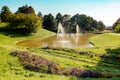 The Stairs Garden with waterfalls and Roses Hill in Spa Garden Oberlaa in Vienna, Austria