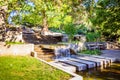 The Stairs Garden with waterfalls and Roses Hill in Spa Garden Oberlaa in Vienna, Austria