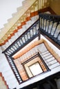 Stairs with geometrical shapes in an old house