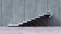 Stairs going upwards, concrete staircase with an arrow, 3d render Royalty Free Stock Photo