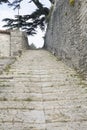 Stairs on Hill, Bonnieux Village, Provence Royalty Free Stock Photo