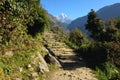 Stairs in Himalayas Mountains Annapurna trek