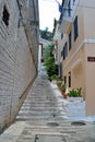 Stairs in historic old town of Naplio, Greece