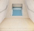 Stairs and hole with water Royalty Free Stock Photo