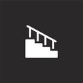 stairs icon. Filled stairs icon for website design and mobile, app development. stairs icon from filled architecture collection