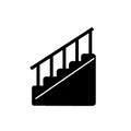 Stairs icon vector isolated on white background, Stairs sign Royalty Free Stock Photo