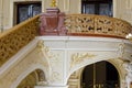 Stairs with impressive wooden handrails