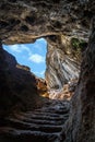 Stairs inside a Cave Royalty Free Stock Photo