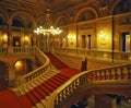 Stairs inside the Hungarian State Opera House in Budapest Royalty Free Stock Photo