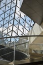 Stairs inside the musuem Louvre in Paris France Royalty Free Stock Photo