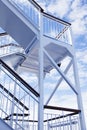 stairs on a large boat between the different decks Royalty Free Stock Photo