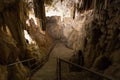 Stairs leading down into the cave