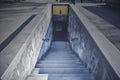 Stairs leading downstairs on a public underground station