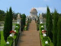 Stairs leading to Bahai temple Royalty Free Stock Photo