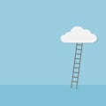 The stairs leading to the clouds, dare to dream concept Royalty Free Stock Photo