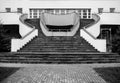 Stairs leading to the entrance on a new building in Romania Royalty Free Stock Photo