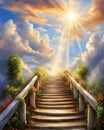 Stairs leading to great, eternal light