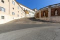 Stairs leading to the Quirinal Square and Quirinal Palace, current official residence of the President of the Italian Republic,