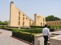 Stairs leading to the top of Samrat Yantra, Largest sundial in the world at the Jantar Mantar, Delhi