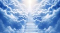 Stairs made of clouds to heaven Stairway