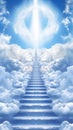 Stairs made of clouds to heaven Stairway
