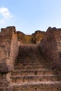 Stairs made of laterite bricks at Kao klang nok Royalty Free Stock Photo