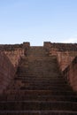 Stairs made of laterite bricks at Kao klang nok Royalty Free Stock Photo