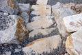 Stairs made of natural stone