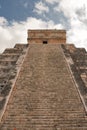 Stairs on Mayan pyramid in Chichen-Itza, Mexico Royalty Free Stock Photo