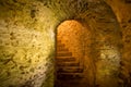 Stairs in medieval cellar Royalty Free Stock Photo