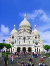 Stairs of Sacre Coeur on Montmatre, Paris, France