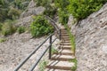 Stairs in the mountains near Montserrat, Spain