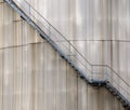 Stairs on oil silo Royalty Free Stock Photo