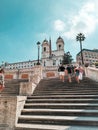 Stairs of Piazza di Spagna in Rome Royalty Free Stock Photo