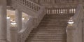 Stairs and pillars at Utah State Capital Building Royalty Free Stock Photo