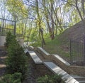 Stairs from Podol to Vladimirskaya Hill in Kyiv Royalty Free Stock Photo