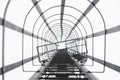 Stairs on a pole for climbing to the field for maintenance. Selective focus Royalty Free Stock Photo