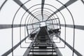 Stairs on a pole for climbing to the field for maintenance. Selective focus Royalty Free Stock Photo