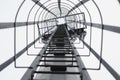 Stairs on a pole for climbing to the field for maintenance. Selective focus Royalty Free Stock Photo