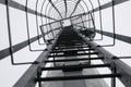 Stairs on a pole for climbing to the field for maintenance. Selective focus Royalty Free Stock Photo
