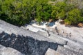 Stairs on Pyramid in Calakmul, Mexico Royalty Free Stock Photo