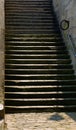 Stairs from the quays to the street, Paris Royalty Free Stock Photo