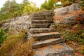 Stairs from the rocks Norway Royalty Free Stock Photo