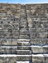 Stairs of roman theater, acropolis at ancient city - state Kourion.