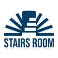 stairs room flat minimalist logo design Royalty Free Stock Photo