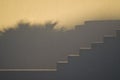 Stairs and shadows at sunset