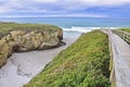 stairs from the shore to the beach. Praia de Augas Santas, Ribadeo